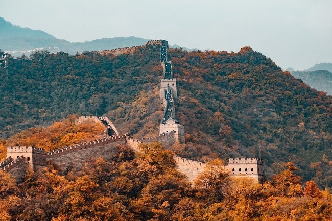 Great Wall of China in Fall